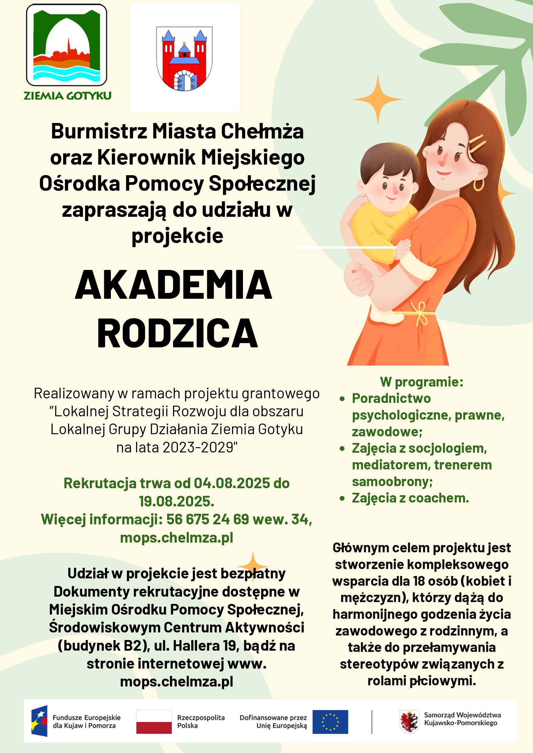 Rekrutacja do projektu objętego grantem pn. „Akademia Rodzica”